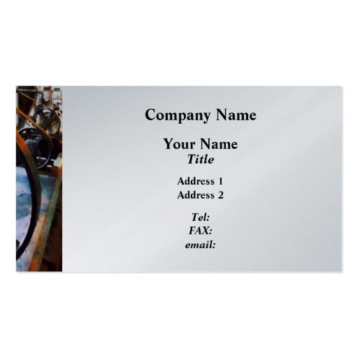 Machine Shop  - Platinum Finish Business Cards (front side)