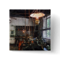 Machine Shop With Lantern Pinback Buttons