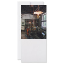 Machine Shop With Lantern Customized Rack Card