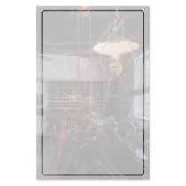 Machine Shop With Lantern Custom Stationery