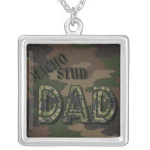 MACHO STUD CAMO DAD PENDANTS