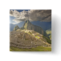 Machu Picchu, ancient ruins, UNESCO world 2 Pinback Buttons