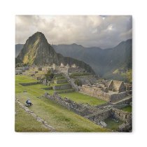 Machu Picchu, ancient ruins, UNESCO world Refrigerator Magnet