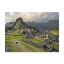 Machu Picchu, ancient ruins, UNESCO world Post Card