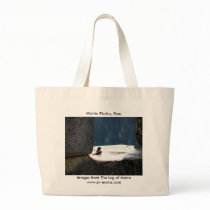 Machu Picchu, Peru, birdbath in stone window bags by lshickzazzle Machu Picchu, Peru, birdbath in stone window bags
