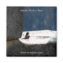 Machu Picchu, Peru, birdbath in stone window magnets by lshickzazzle Machu Picchu, Peru, birdbath in stone window magnets