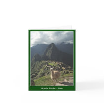 Machu Picchu Peru - Blank Card by stephjmort Machu Picchu Peru - Blank Card