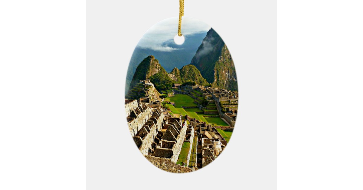 machu picchu peru ceramic ornament zazzle machu picchu peru ceramic ornament zazzle