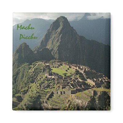 Machu Picchu Souvenir Refigerator Magnet by stephjmort