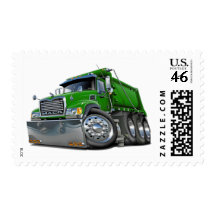 Mack Dump Truck Green Stamp