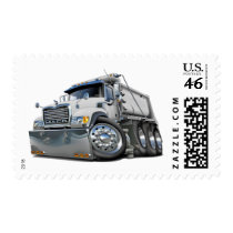 Mack Dump Truck White Postage
