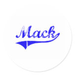 Mack Surname Classic Style Sticker