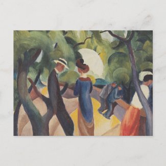 Macke - Promenade Postcard postcard