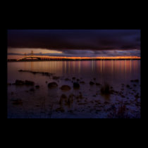 Mackinac Bridge #1243 Gold posters