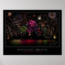 Mackinac Bridge Fireworks posters