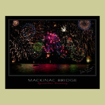 Mackinac Bridge Fireworks posters by Beachwalker Mackinac Bridge Fireworks posters
