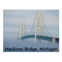 Mackinac Bridge, Michigan Postcards