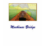 Mackinac Bridge  ship and Nautical Chart T-shirt