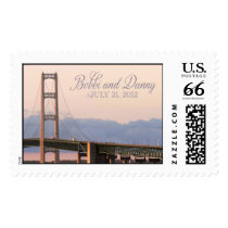 Mackinac Bridge Wedding monogram stamp