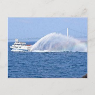 Mackinac Island Ferry postcard