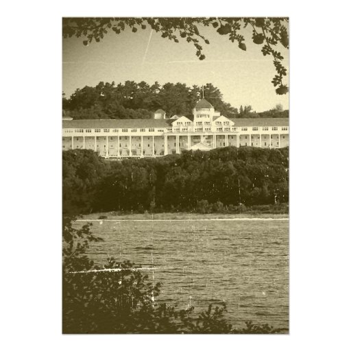 Mackinac Island Hotel Wedding Invitation