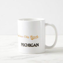 Mackinaw City Beach Michigan Classic Coffee Mugs