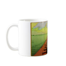 Mackinic Bridge ship and chart mugs