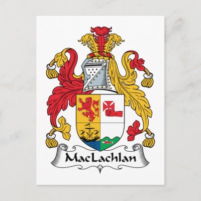 MacLachlan Family Crest Postcards by coatsofarms