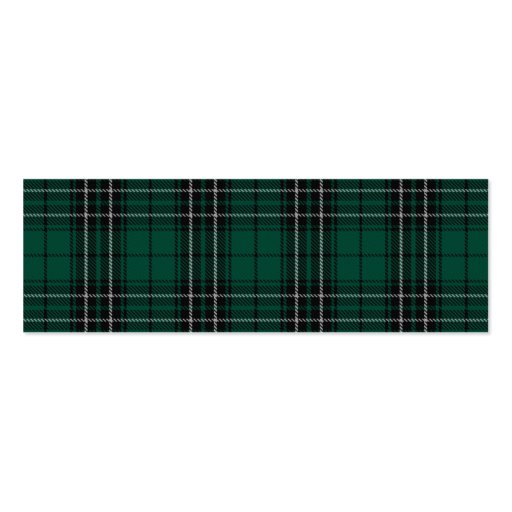 MacLean Modern Hunting Tartan Favour Tags Business Cards (back side)