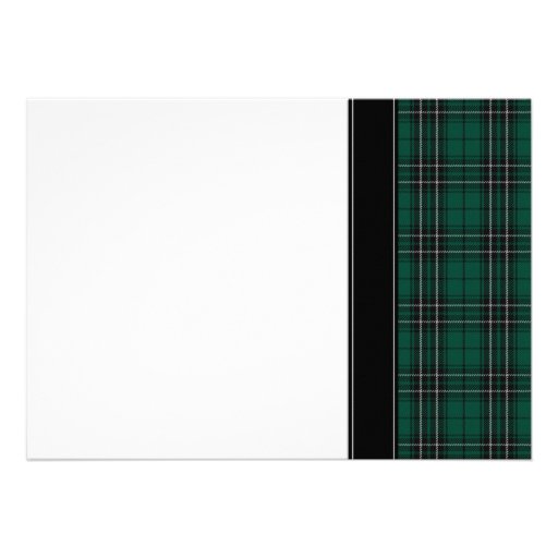 MacLean Modern Hunting Tartan Wedding Invitation