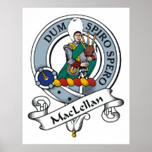 MacLellan Clan Badge Poster