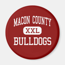 Macon County - Bulldogs - High - Montezuma Georgia Fridge Magnet