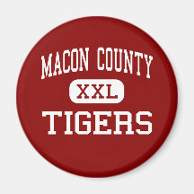 Macon County - Tigers - High - Lafayette Tennessee Refrigerator Magnet