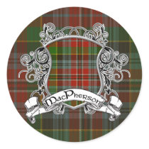MacPherson Tartan Shield stickers by Scottish_Tartans MacPherson Tartan Shield stickers