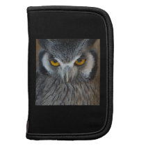 Macro Black and White Scops Owl Folio Planners