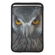 Macro Black and White Scops Owl MacBook Air Sleeves