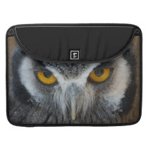 Macro Black and White Scops Owl Sleeve For MacBooks