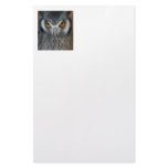 Macro Black and White Scops Owl Stationery Design