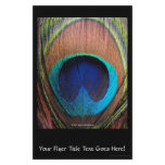 Macro Peacock Feather Rich Blues Photographic flyers