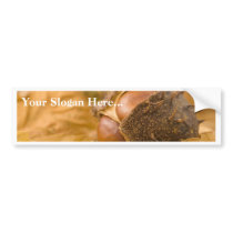 Macro Photo Of Brown Conker bumper stickers by lifesphere Macro Photo Of Brown Conker bumper stickers