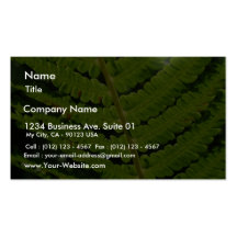 Macro Photo Of Fern 4 Business Card Templates