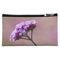 Macro Purple and Pink Flowers Makeup Bags