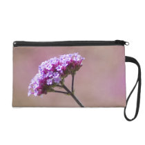 Macro Purple and Pink Flowers Wristlet