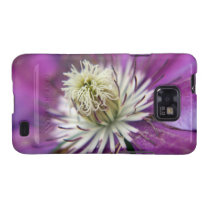 Macro Purple Clematis Flower Samsung Galaxy S Covers