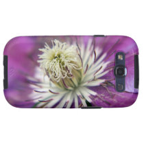 Macro Purple Clematis Flower Galaxy SIII Cover