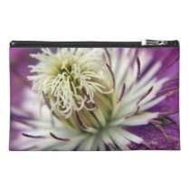 Macro Purple Clematis Flower Travel Accessory Bags