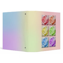 Macro Rainbow Roses Vinyl Binder