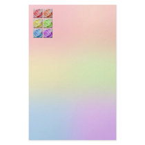 Macro Rainbow Roses Custom Stationery