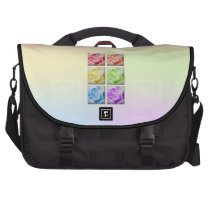 Macro Rainbow Roses Laptop Commuter Bag