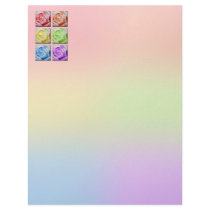 Macro Rainbow Roses Custom Letterhead